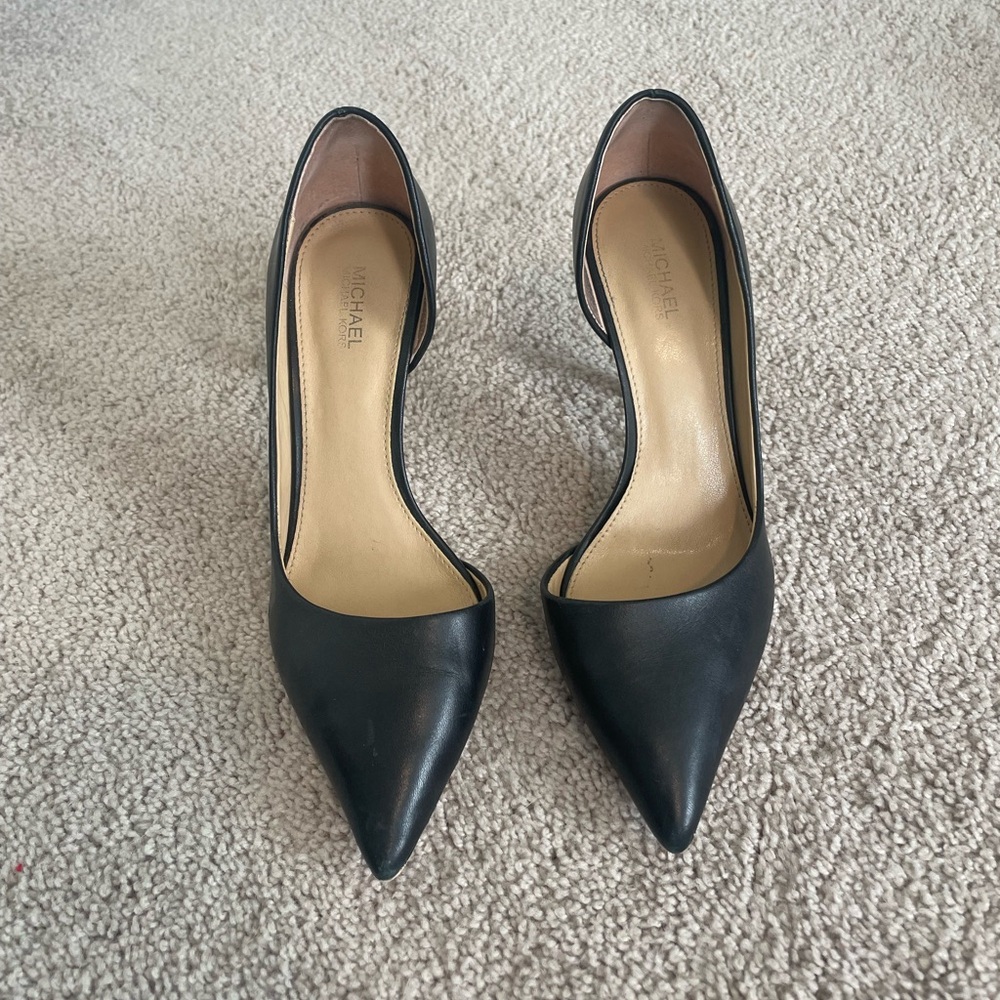 Michael Kors Black D'Orsay Heels with Pointed Toe